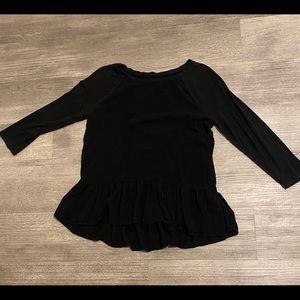 Black peplum long sleeve